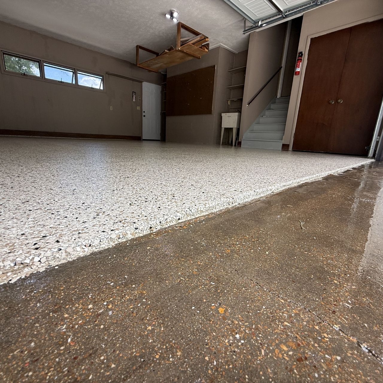 Completed epoxy garage floor coating Osage Beach Missouri — Shipp-Mates Epoxy of the Ozarks residential install