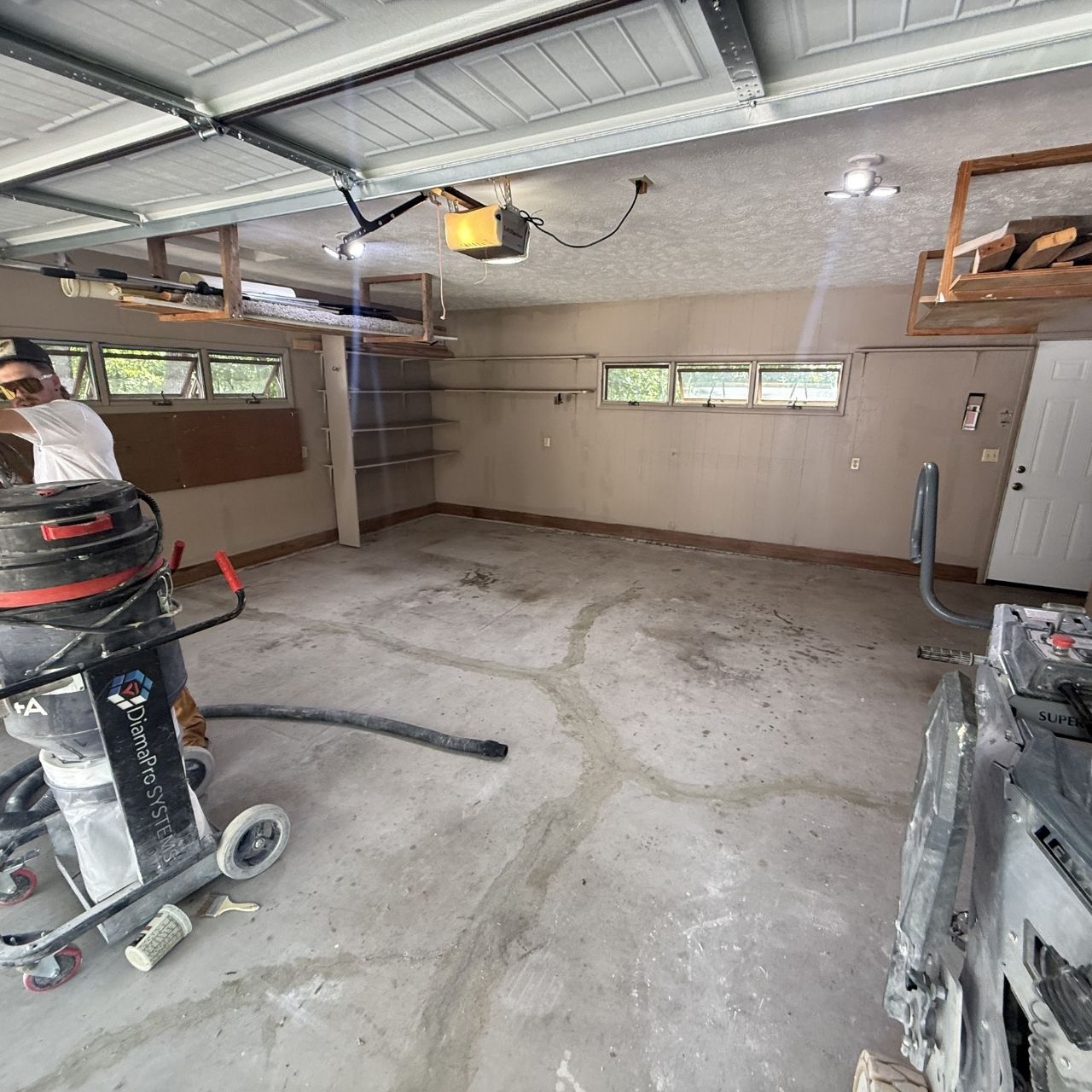 Diamond grinding concrete floor preparation — Shipp-Mates Epoxy of the Ozarks crew Camdenton Missouri