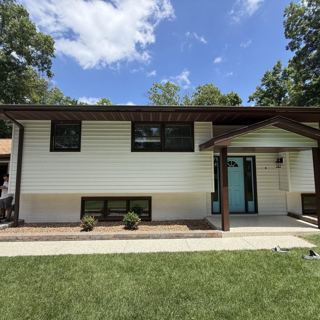 Outdoor patio coating the Lake of the Ozarks